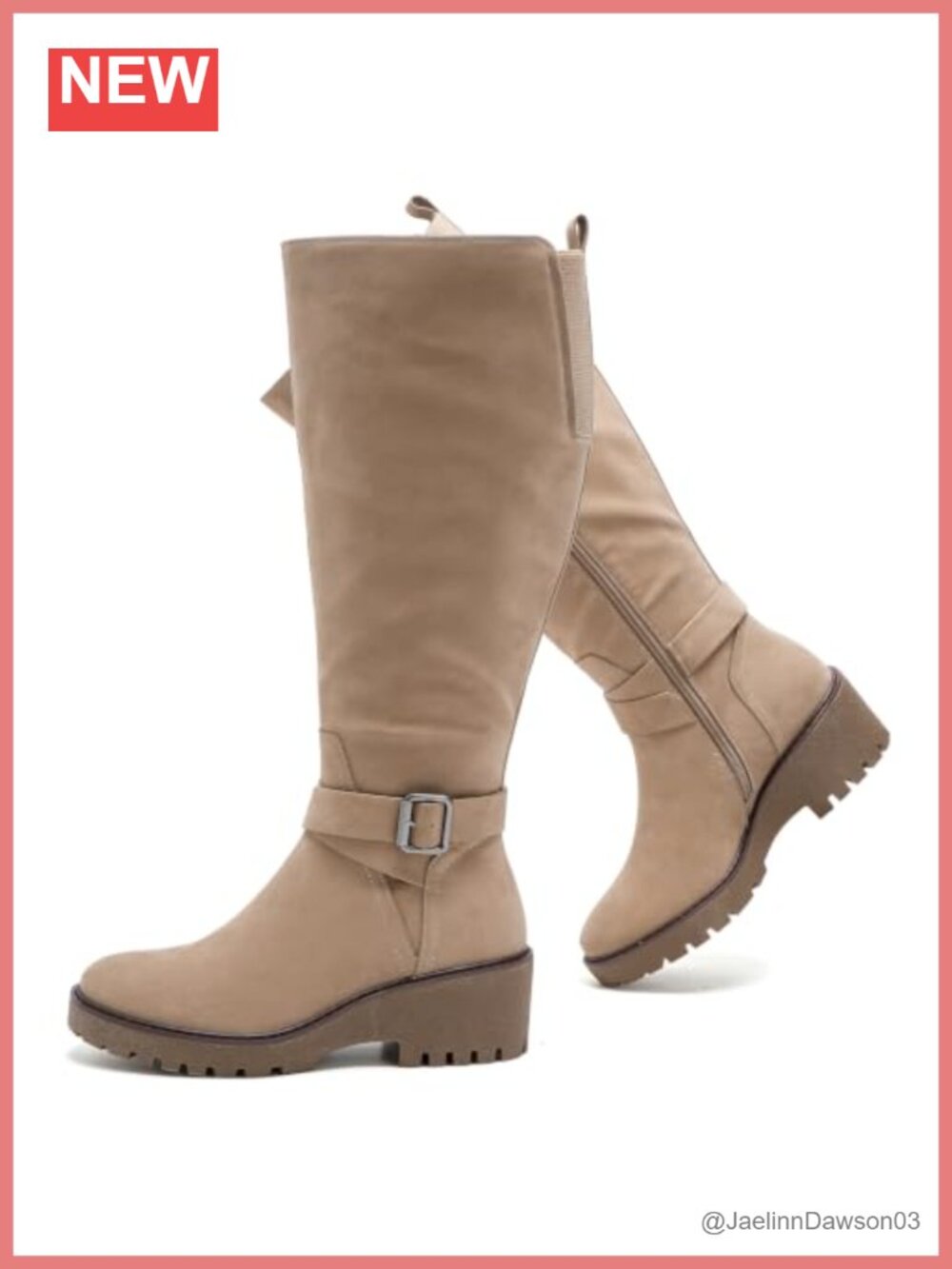 Extra Wide Calf Knee High Boots Faux Leather Memory Foam Block Heel